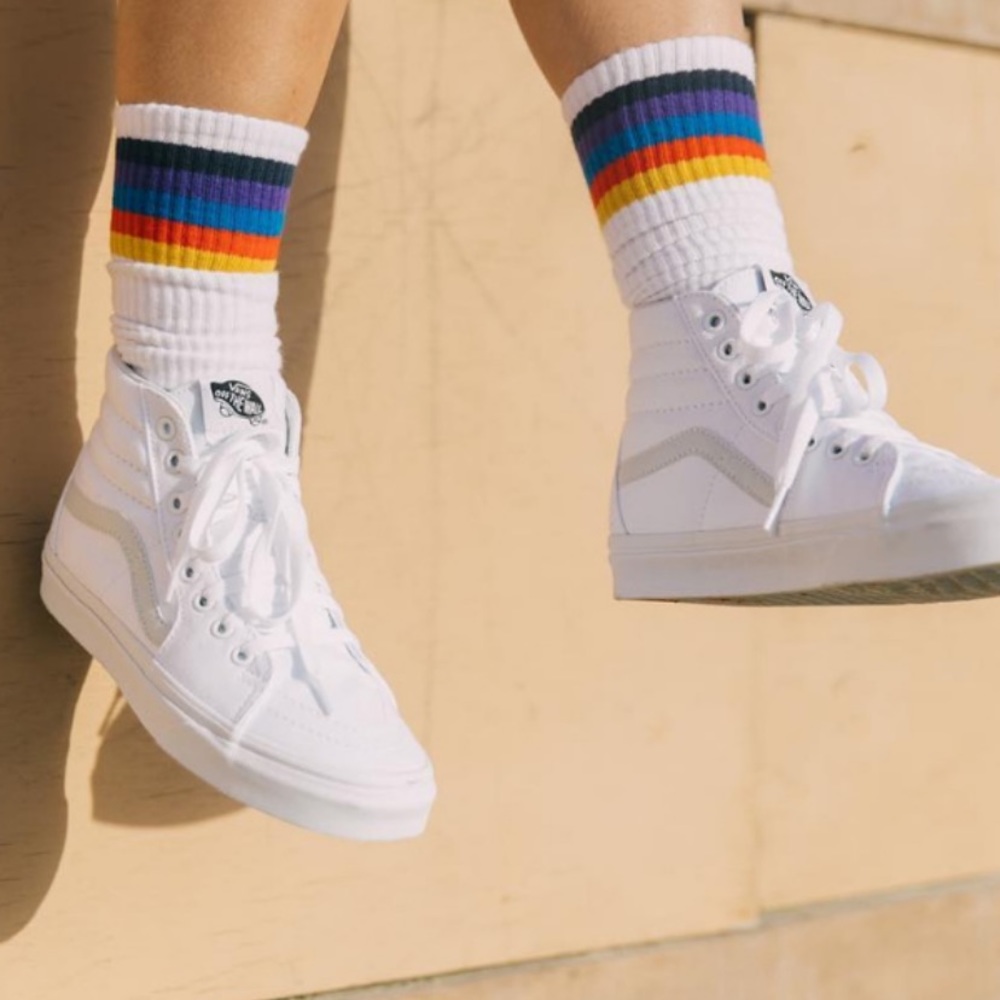 VANS Canvas Sk8-Hi True White Shoes